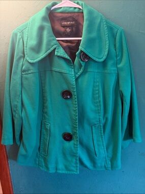 Lane Bryant Emerald Green Pea Coat
